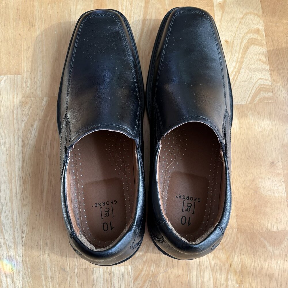 George Men's Black Slip-on Casual Dress Loafer. Size 10 - medium width. New.